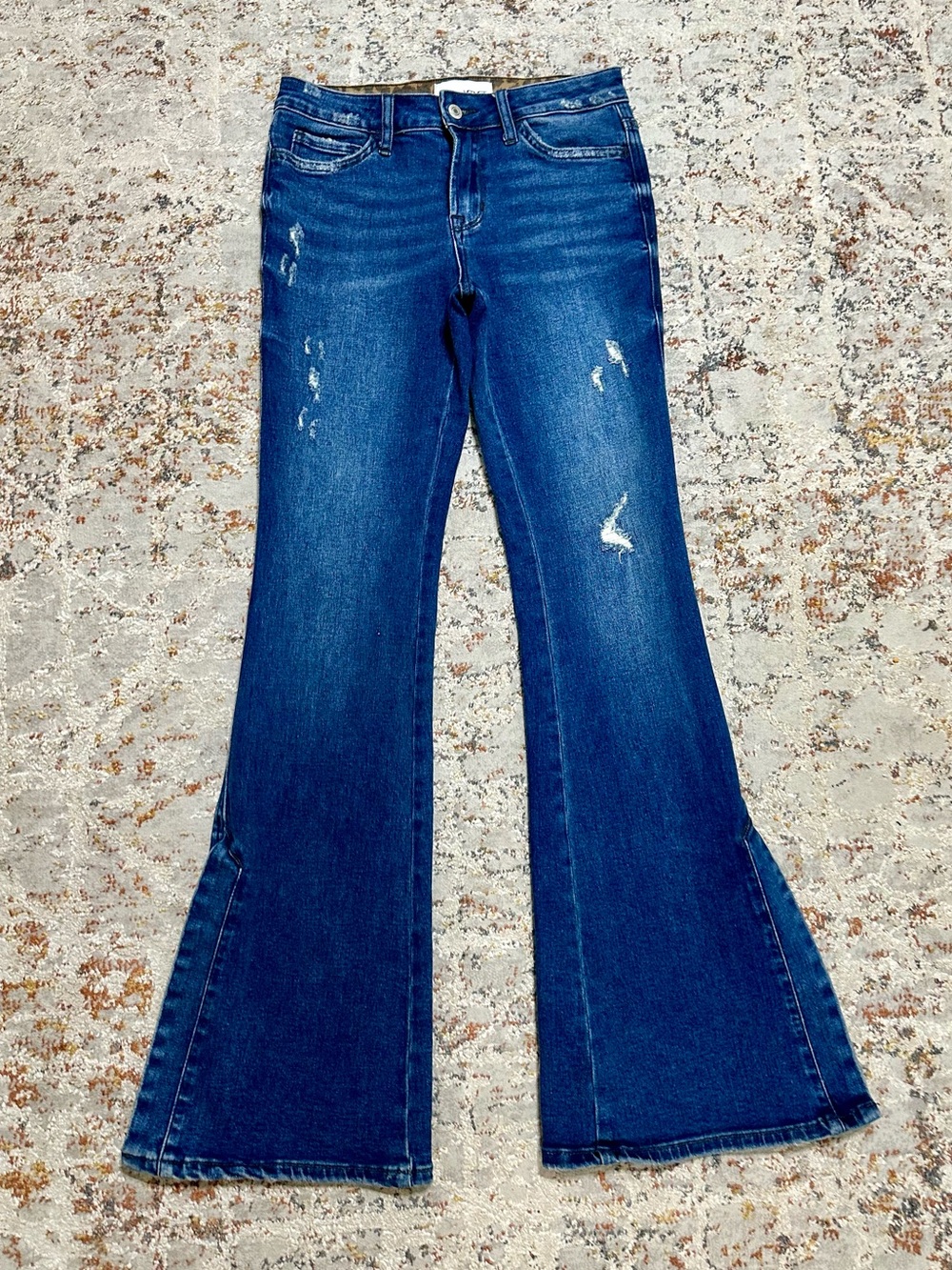 Vervet Flare Jeans Leopard Slit Size 26 - Picture 3 of 13